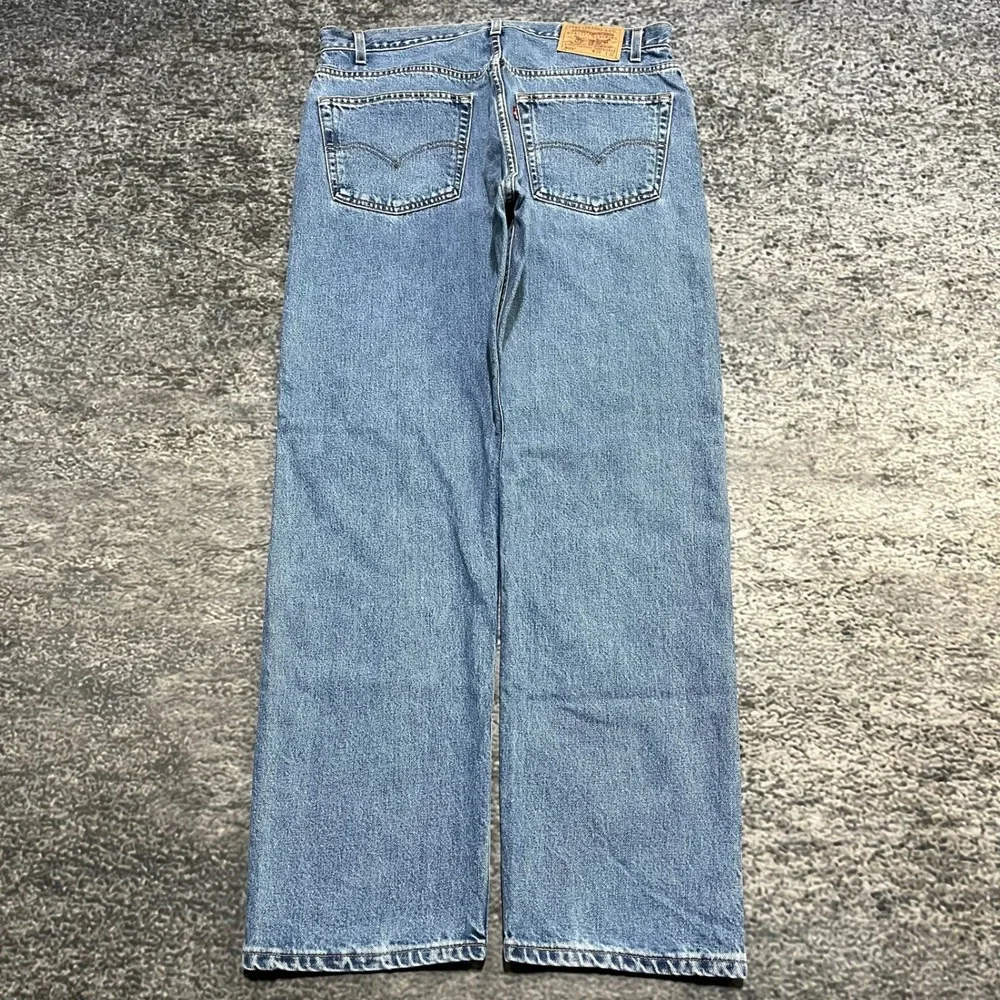 Levis‎ 505 Jeans Mens 38x32 Blue Regular Fit Straight Leg Denim Vintage 90s